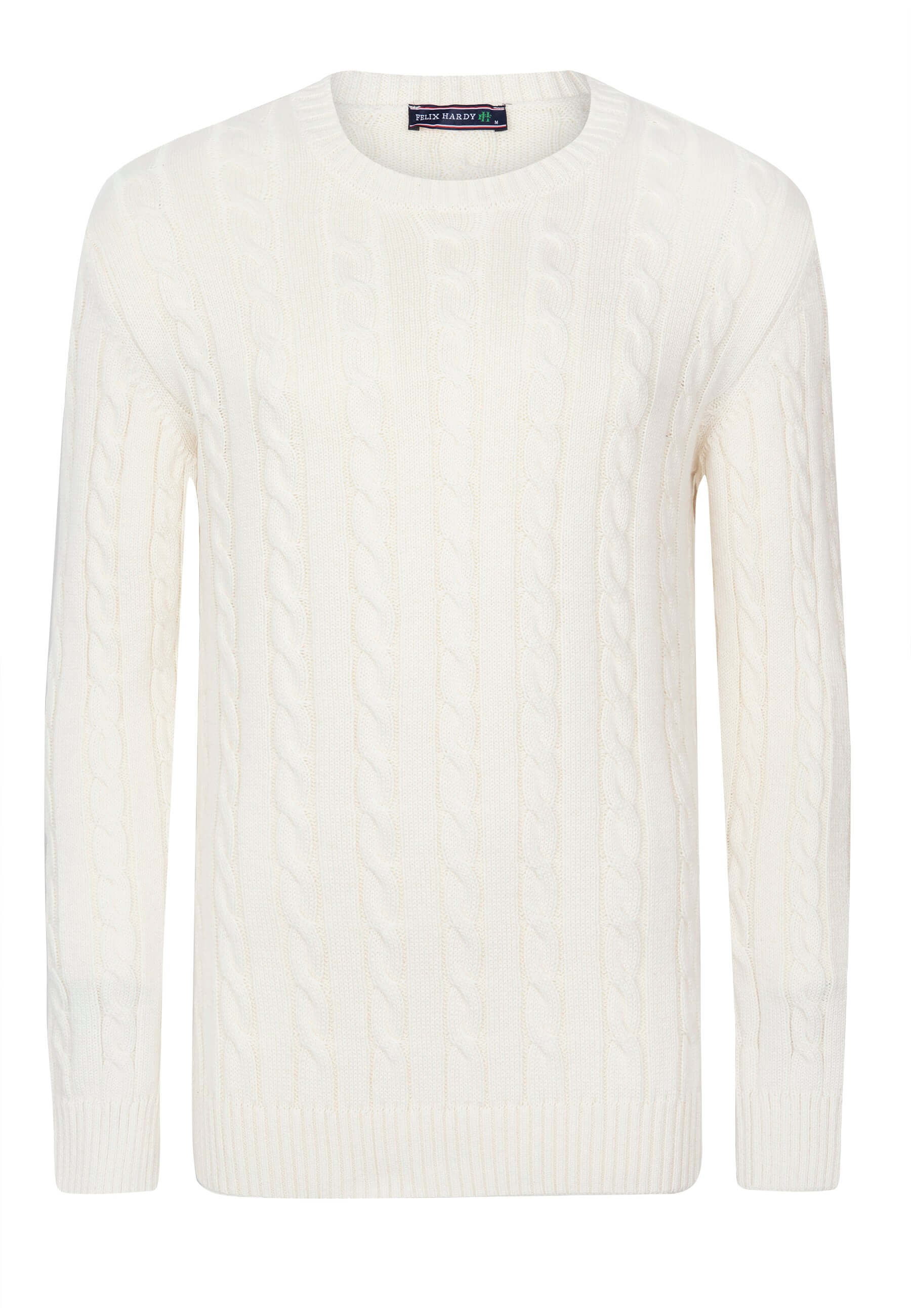 Cable Knit Crew Neck Long Sleeve Pullover