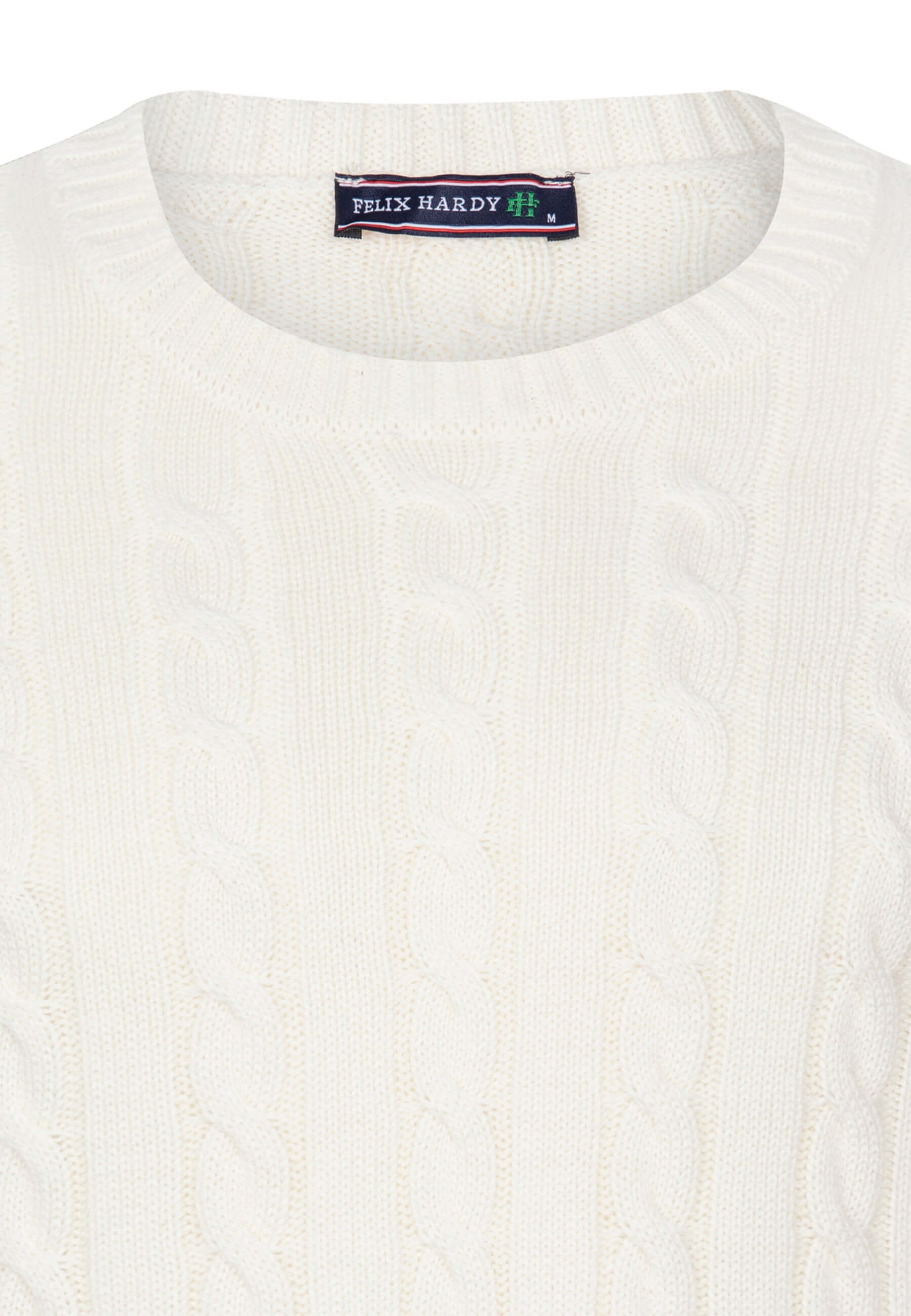 Cable Knit Crew Neck Long Sleeve Pullover