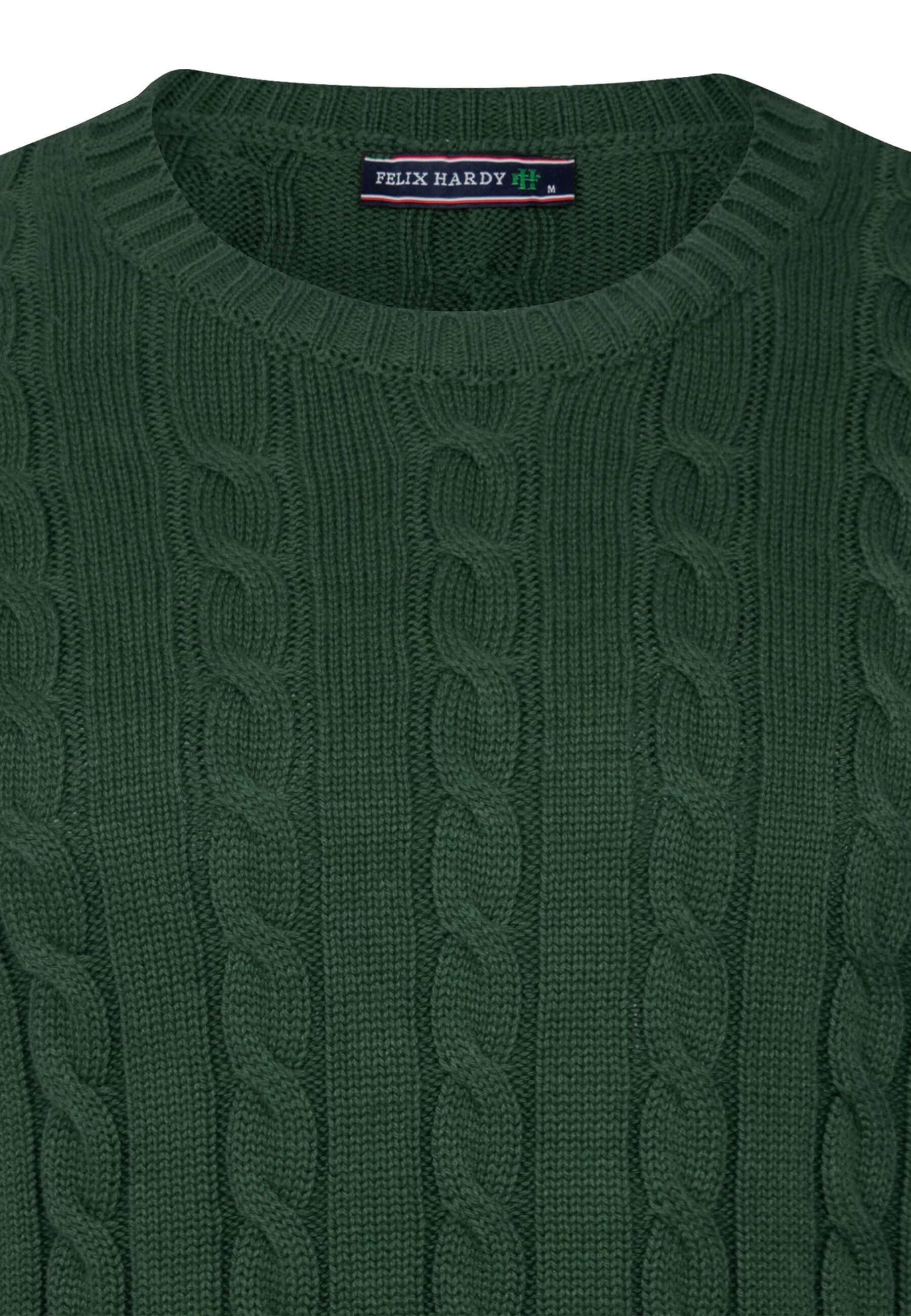 Cable Knit Crew Neck Long Sleeve Pullover