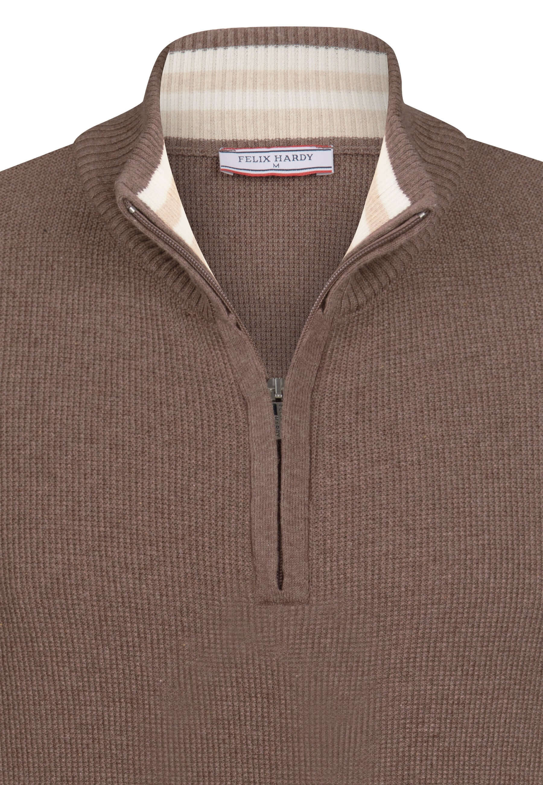 High Neck Half Zipper Long Sleeve Pullover