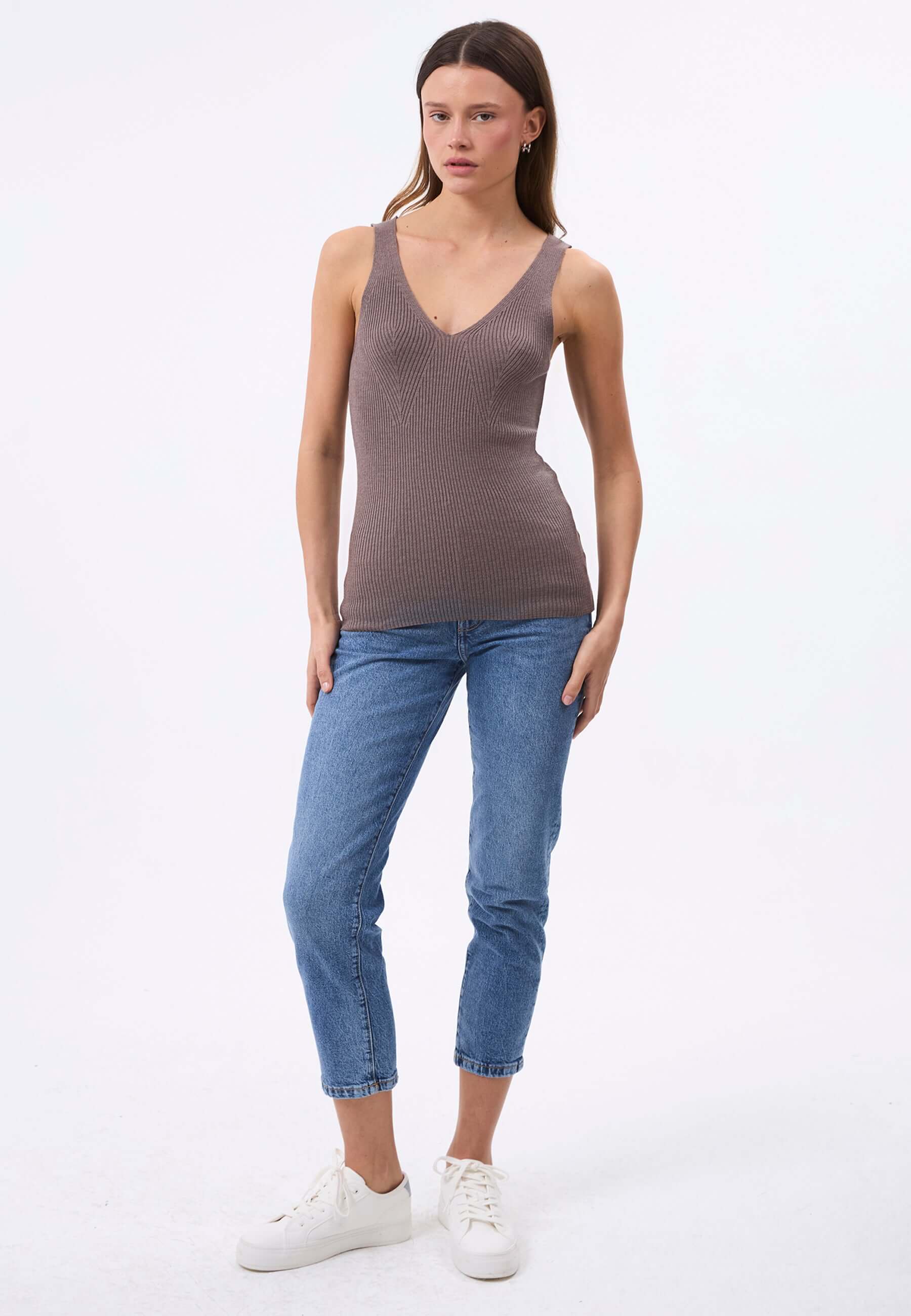 Brown-Navy-Ecru