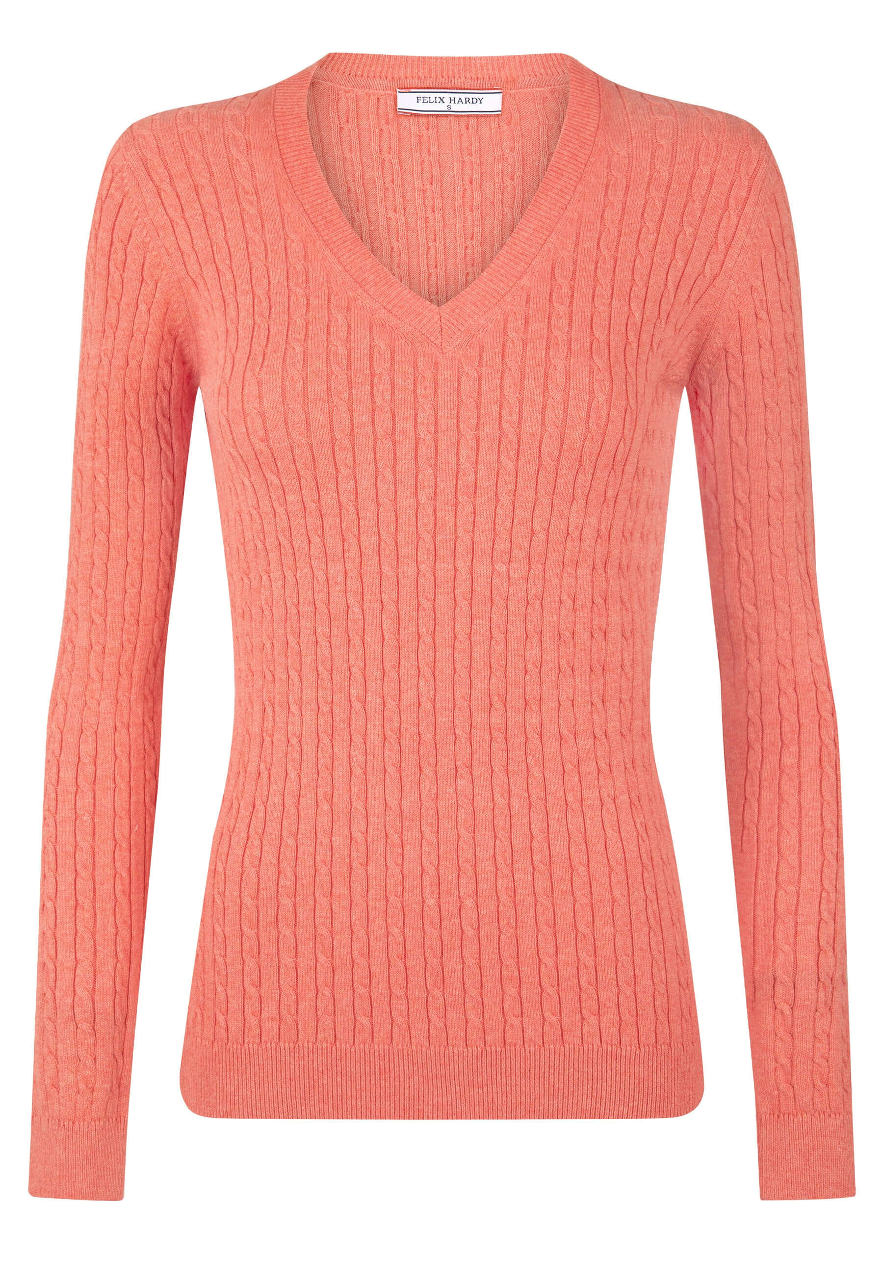 Cable Knit V-Neck Long Sleeve Pullover – Felix Hardy