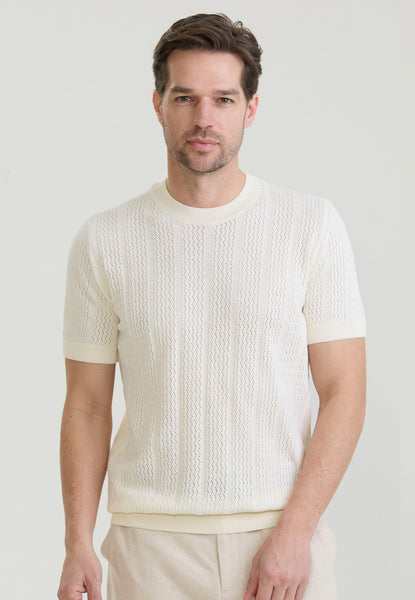Men's Openwork Knit T-Shirt | Summer – Felix Hardy