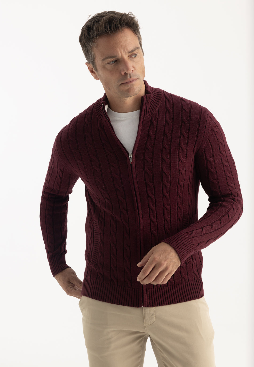 Men’s Cable Knit Cardigan