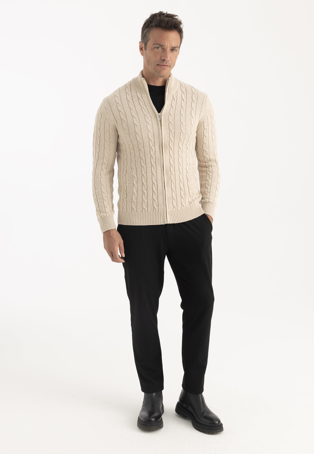 Men’s Cable Knit Cardigan