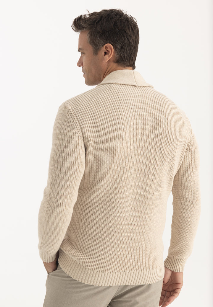 Men’s Shawl Collar Cotton Cardigan