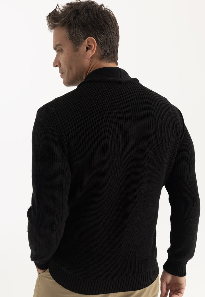 Men’s Shawl Collar Cotton Cardigan