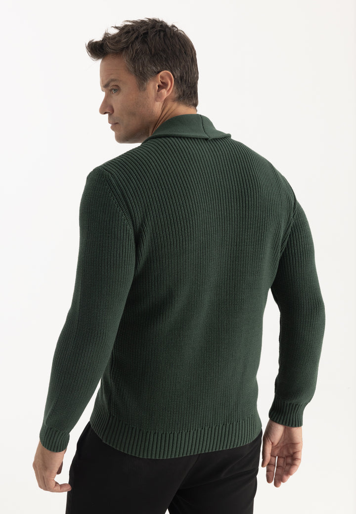 Men’s Shawl Collar Cotton Cardigan