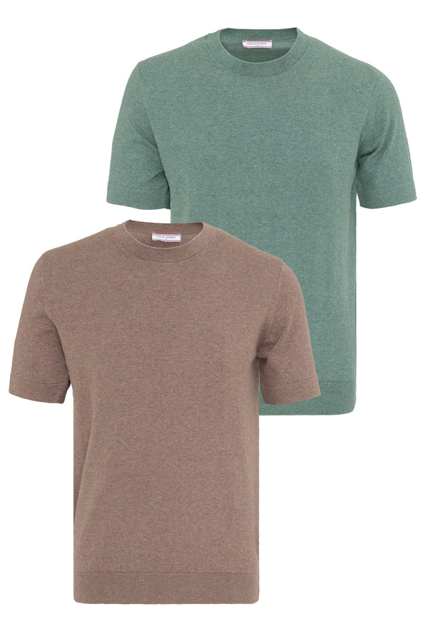 2 Packs Basic Knit T-Shirt