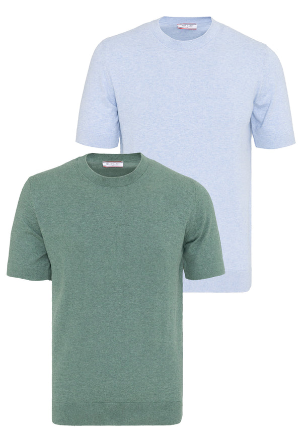 2 Packs Basic Knit T-Shirt