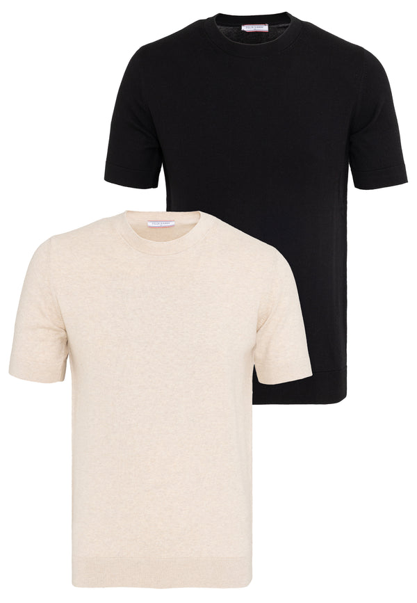 2 Packs Basic Knit T-Shirt