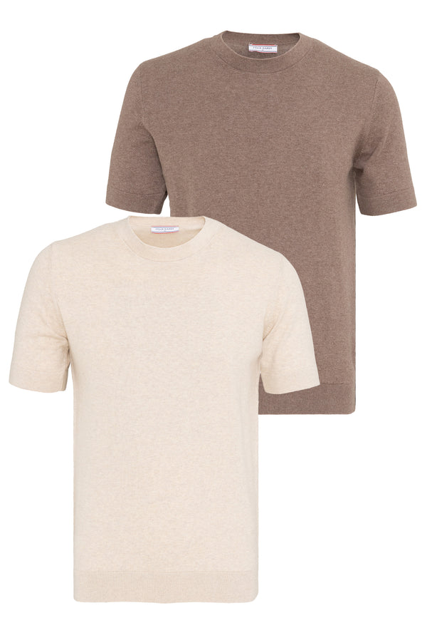 2 Packs Basic Knit T-Shirt