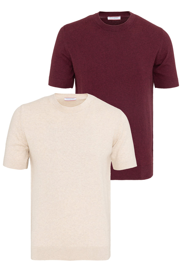 2 Packs Basic Knit T-Shirt
