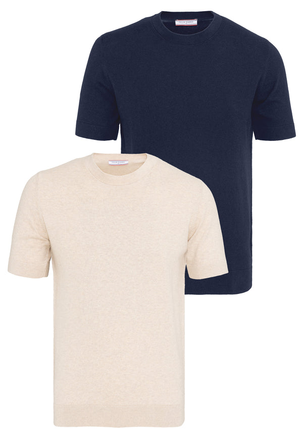 2 Packs Basic Knit T-Shirt