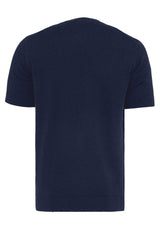 beige y azul marino