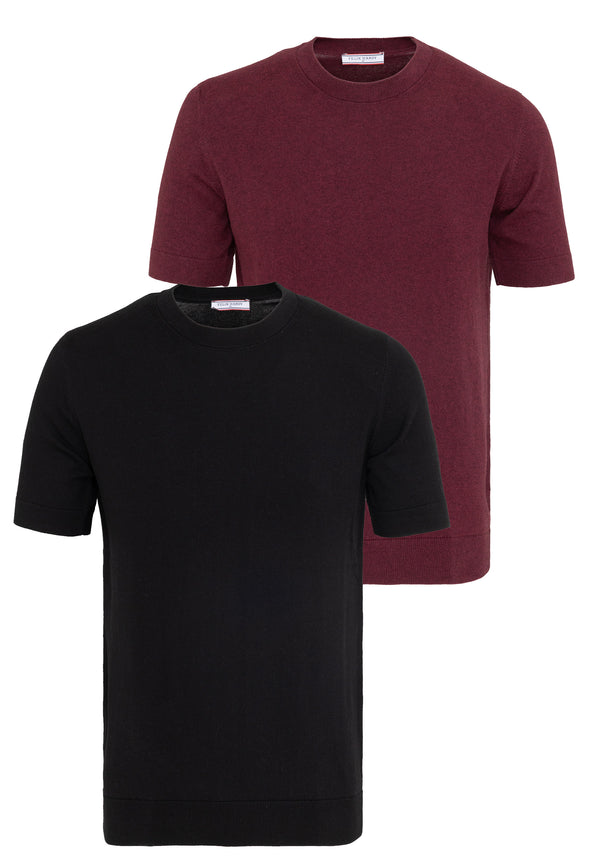 2 Packs Basic Knit T-Shirt