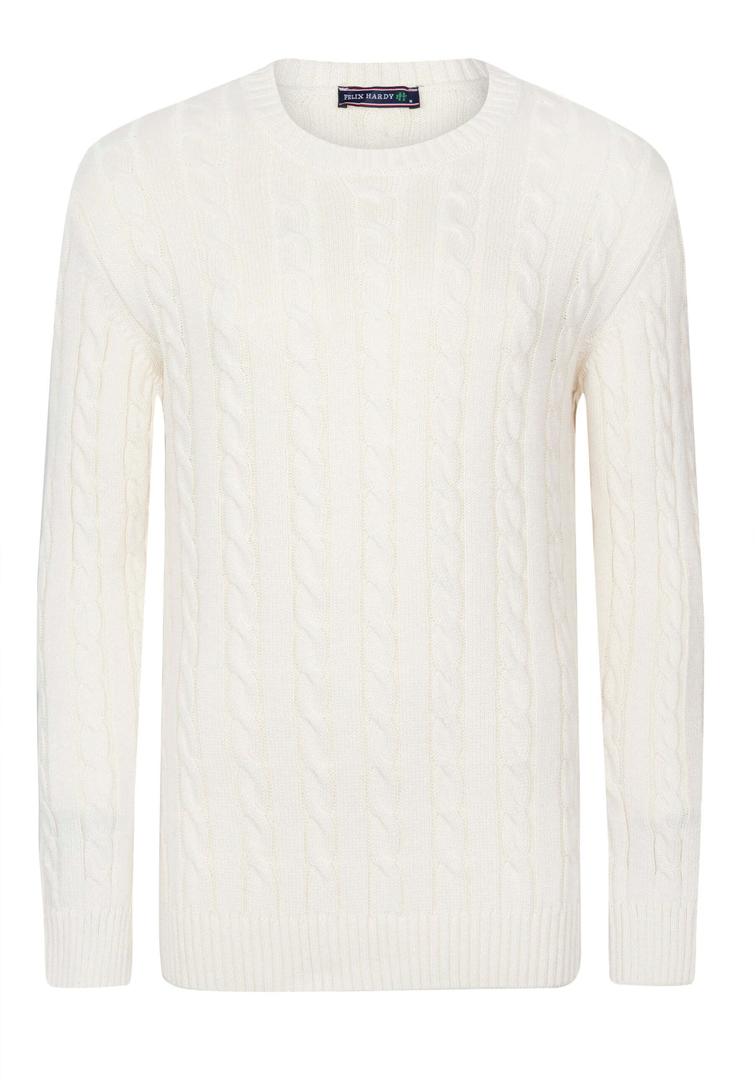 Cable Knit Crew Neck Long Sleeve Pullover