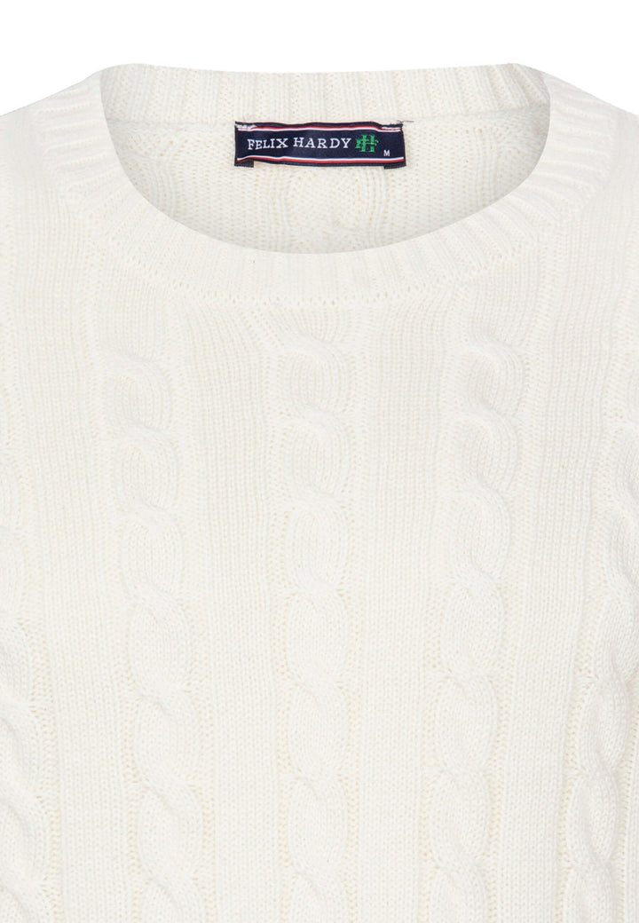 Cable Knit Crew Neck Long Sleeve Pullover