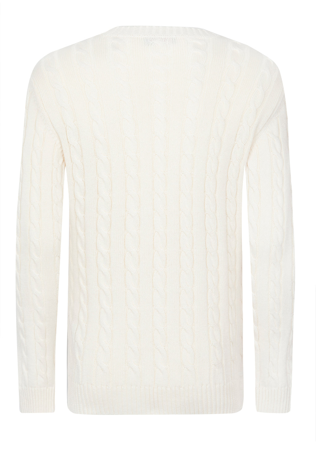 Cable Knit Crew Neck Long Sleeve Pullover