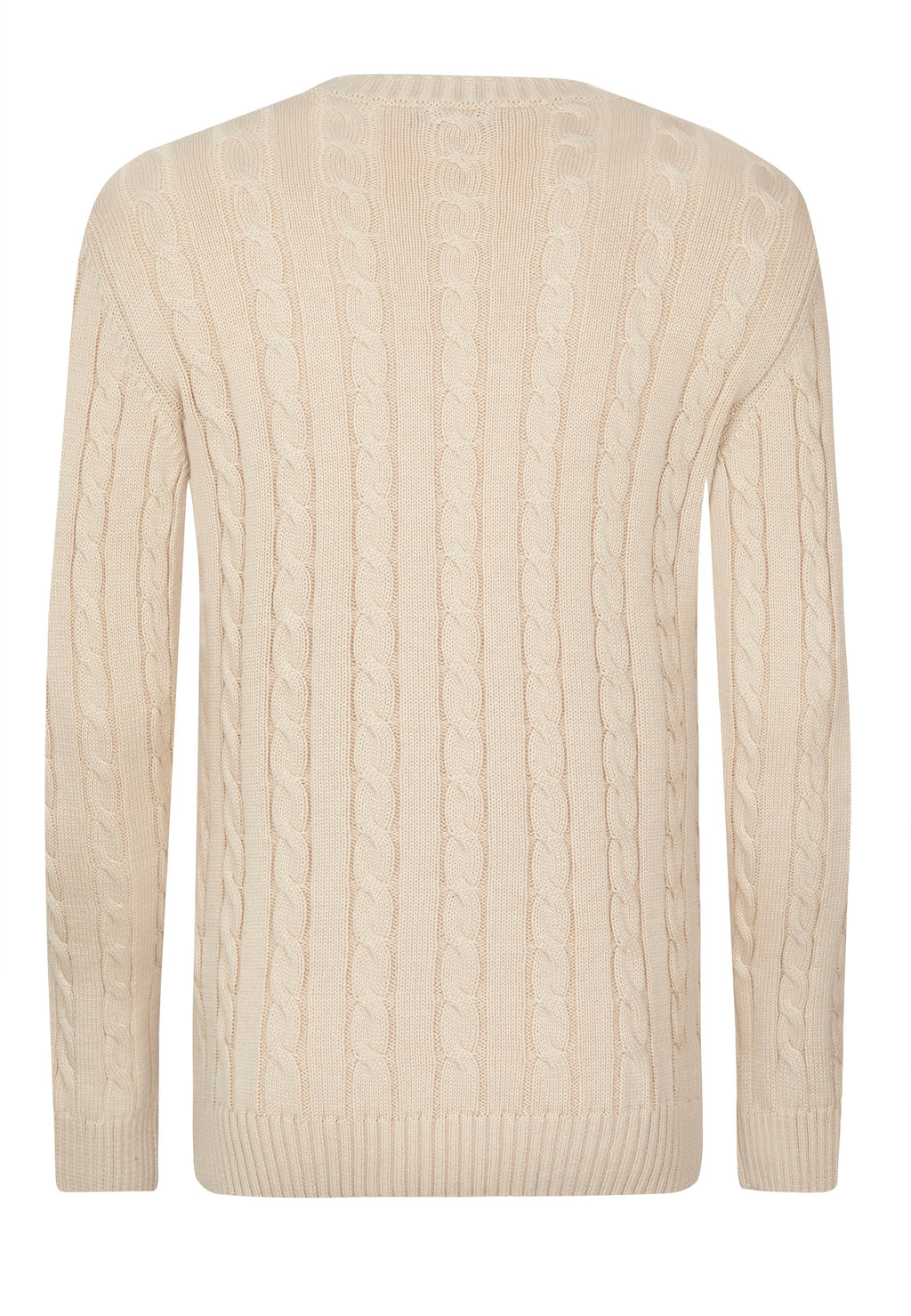 Cable Knit Crew Neck Long Sleeve Pullover