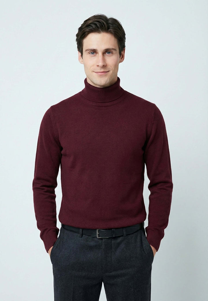 Turtleneck Long Sleeve Pullover – Black