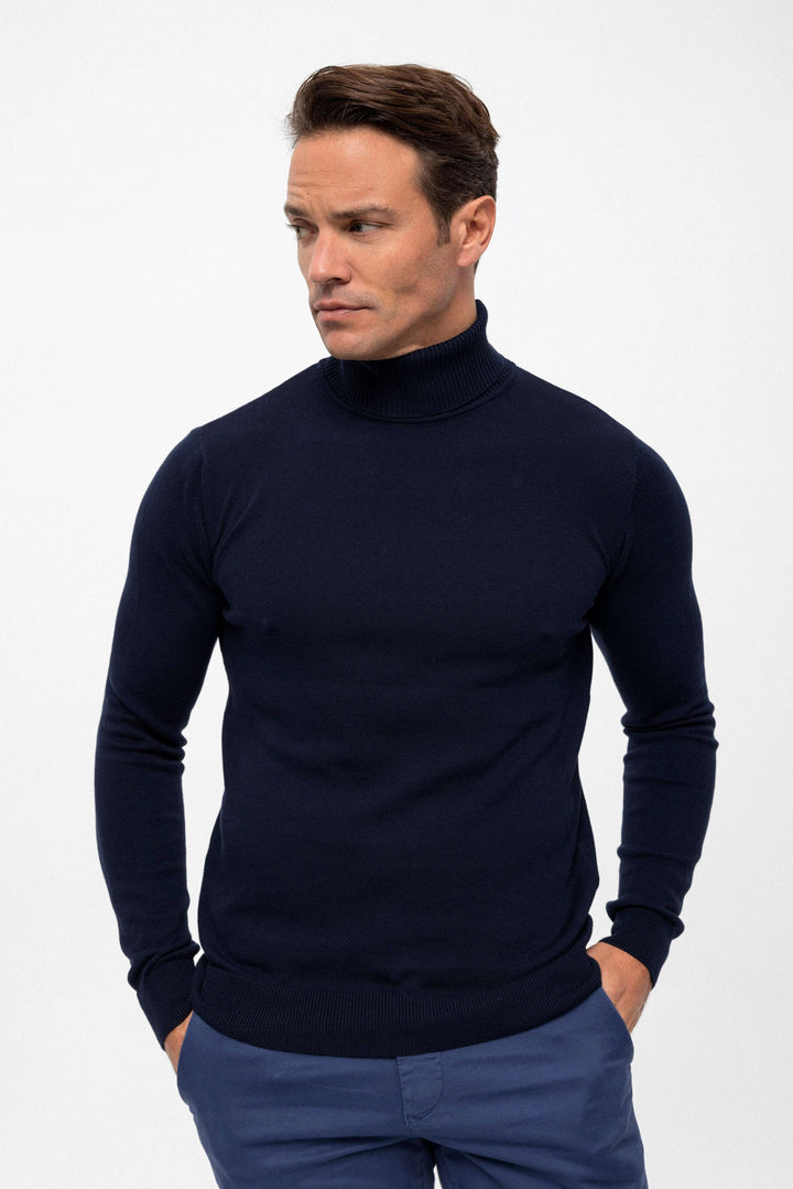 Turtleneck Long Sleeve Pullover – Black
