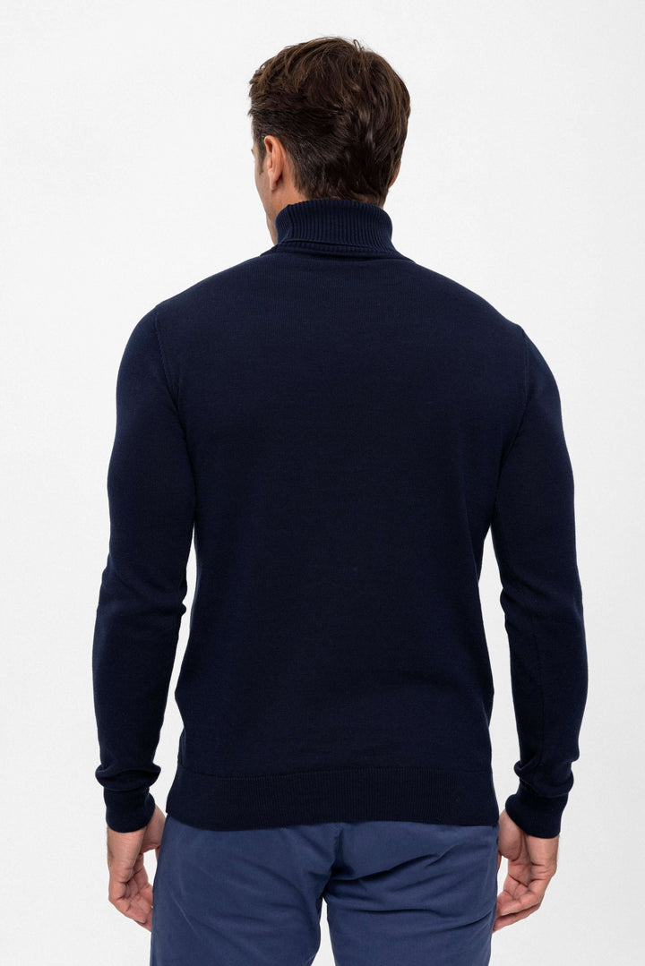 Turtleneck Long Sleeve Pullover – Black