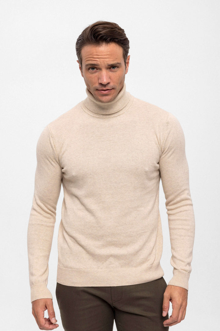 Turtleneck Long Sleeve Pullover – Black