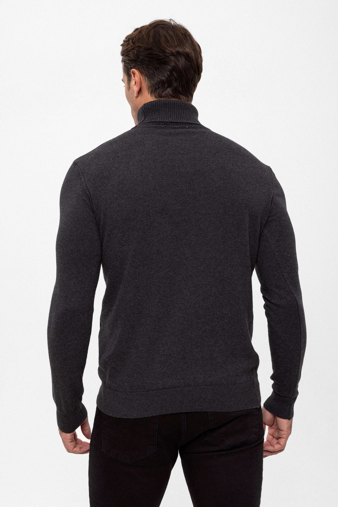 Turtleneck Long Sleeve Pullover – Black