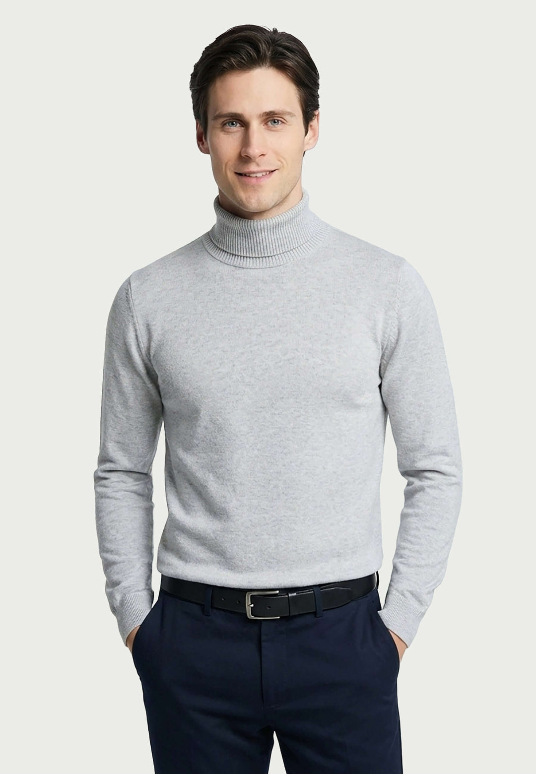Turtleneck Long Sleeve Pullover – Black