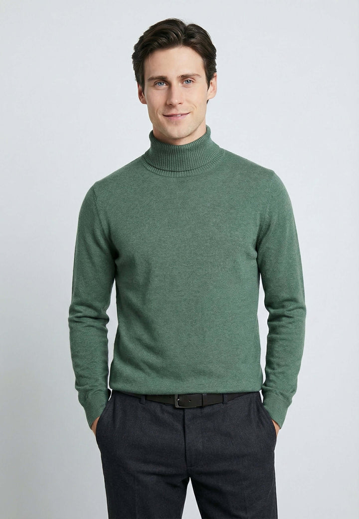 Turtleneck Long Sleeve Pullover – Black