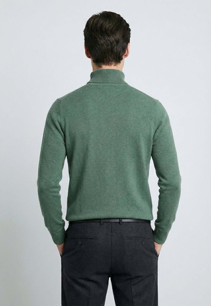 Turtleneck Long Sleeve Pullover – Black