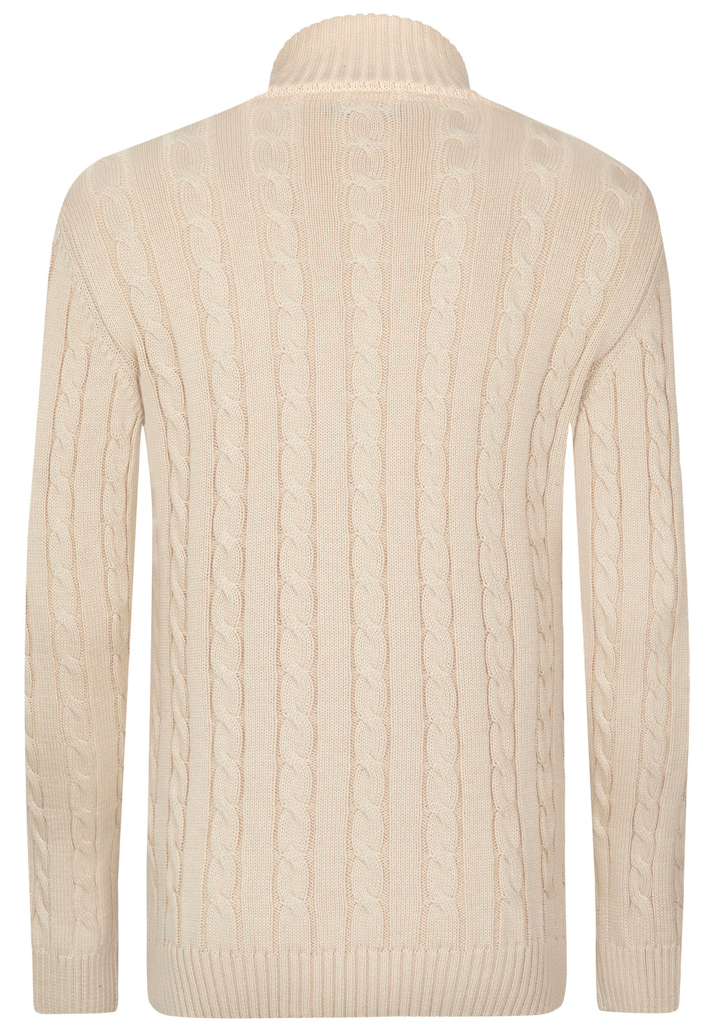 Cable Knit Half Zipper Long Sleeve Pullover