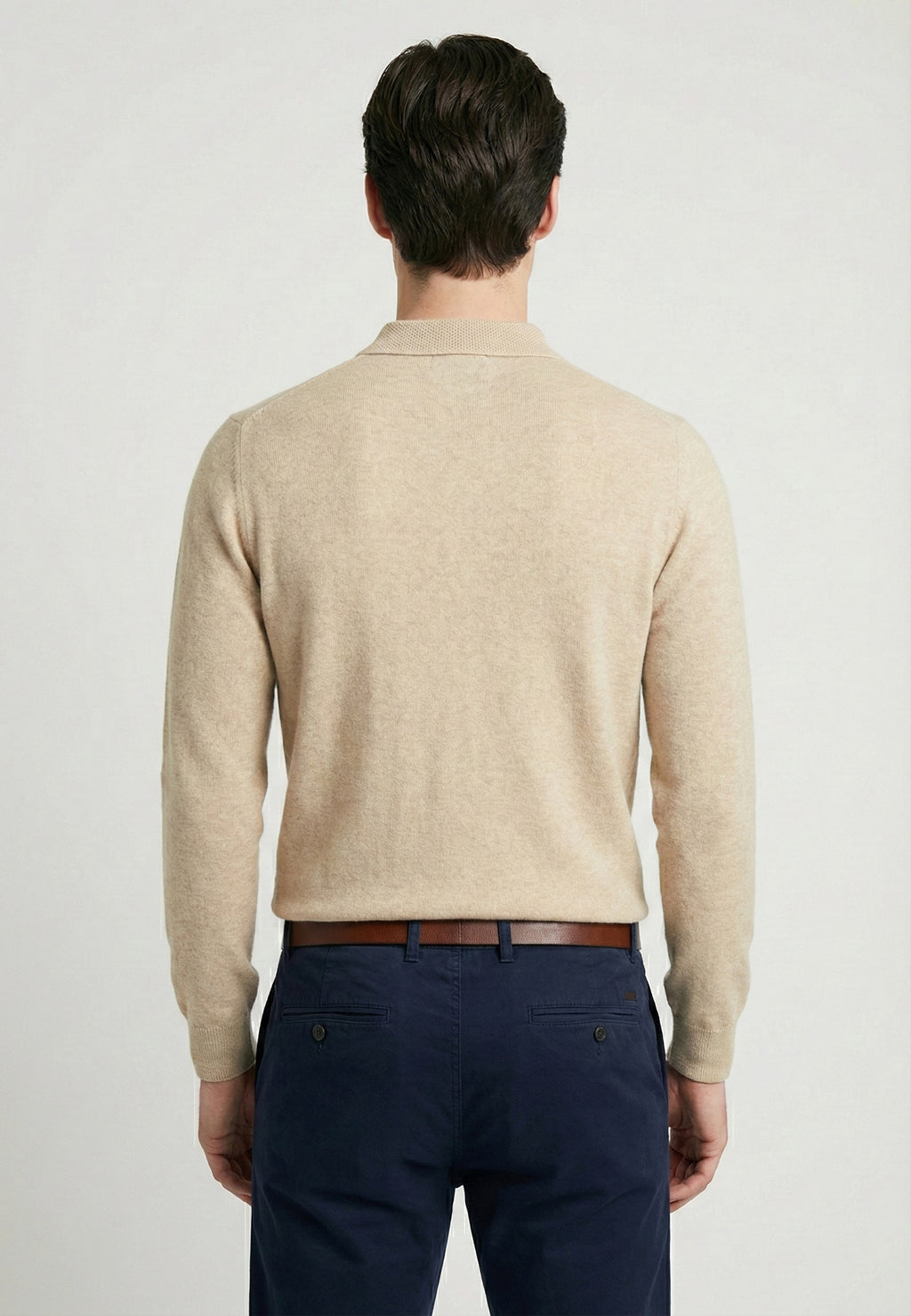 Knitted Long Sleeve Polo with buttoned