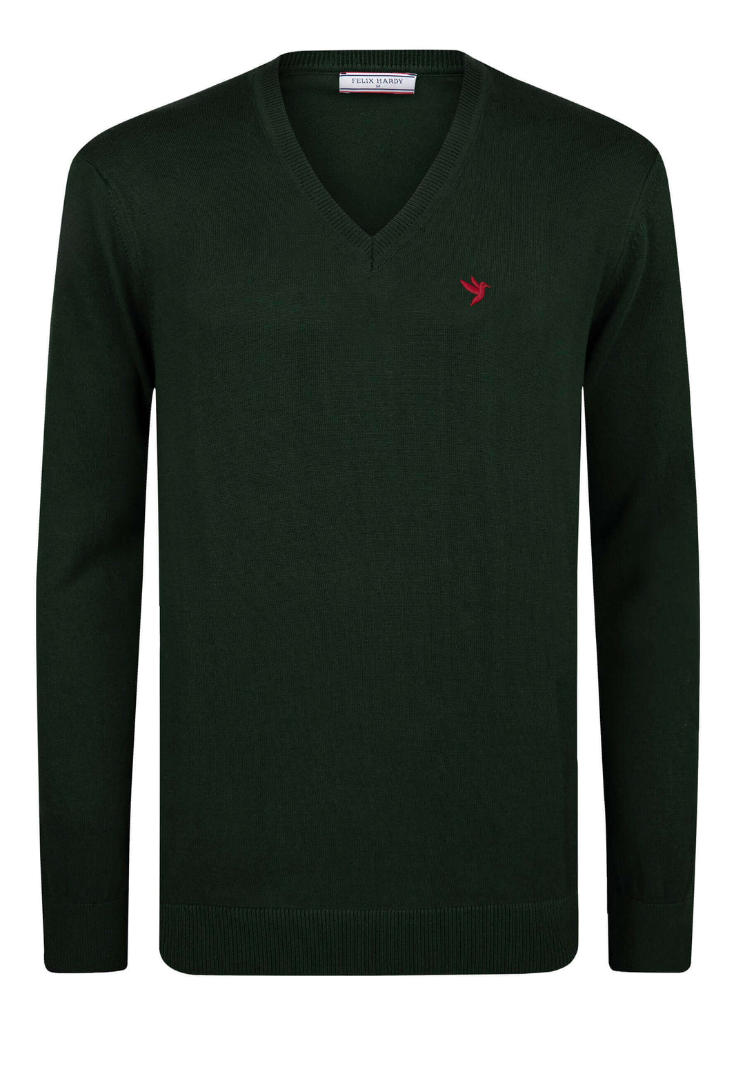 V-Neck Long Sleeve Pullover - Green