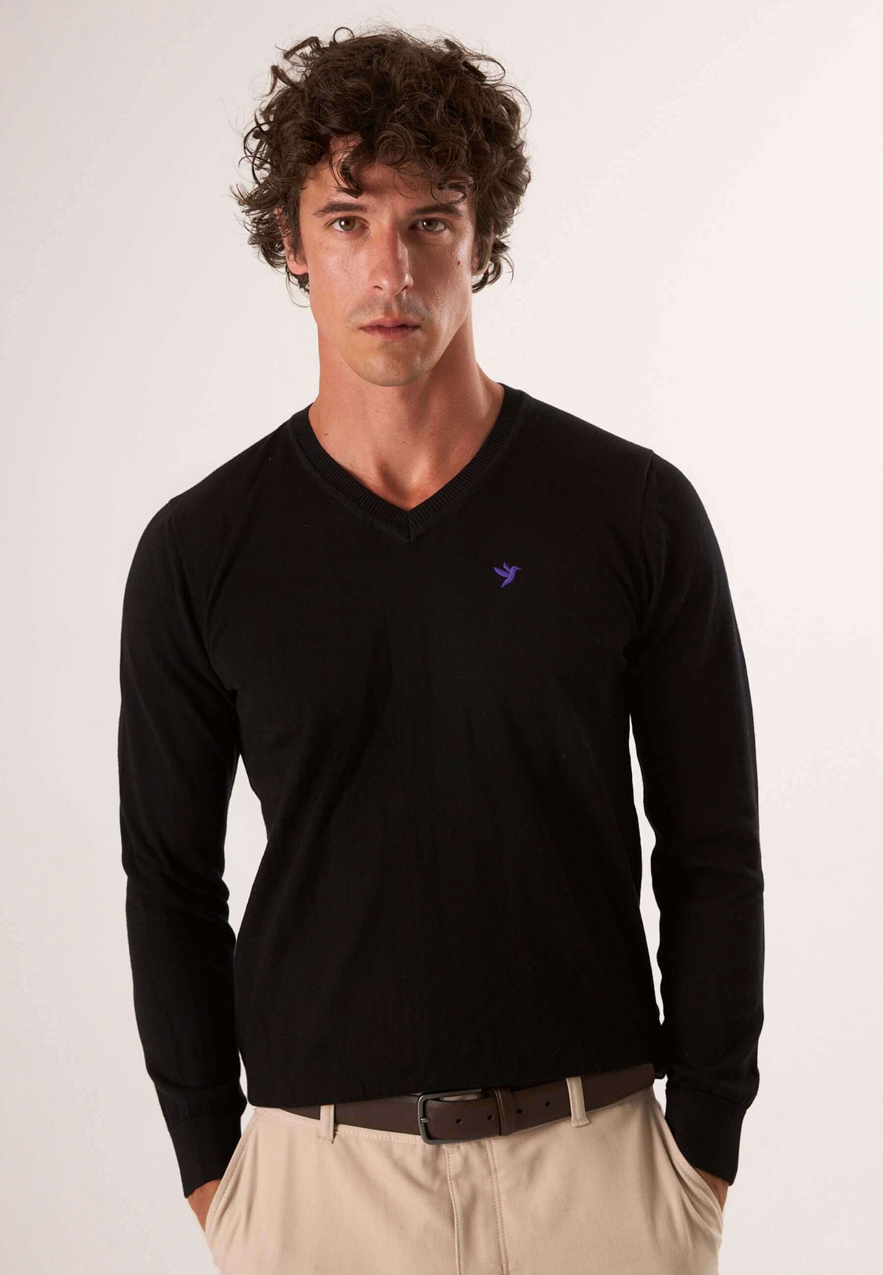 V-Neck Long Sleeve Pullover