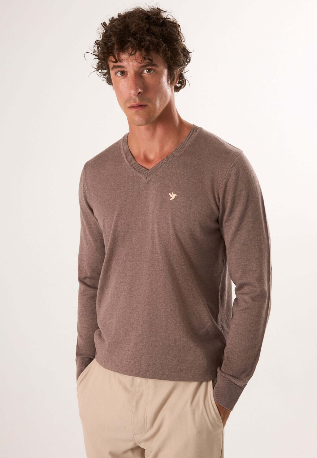 V-Neck Long Sleeve Pullover
