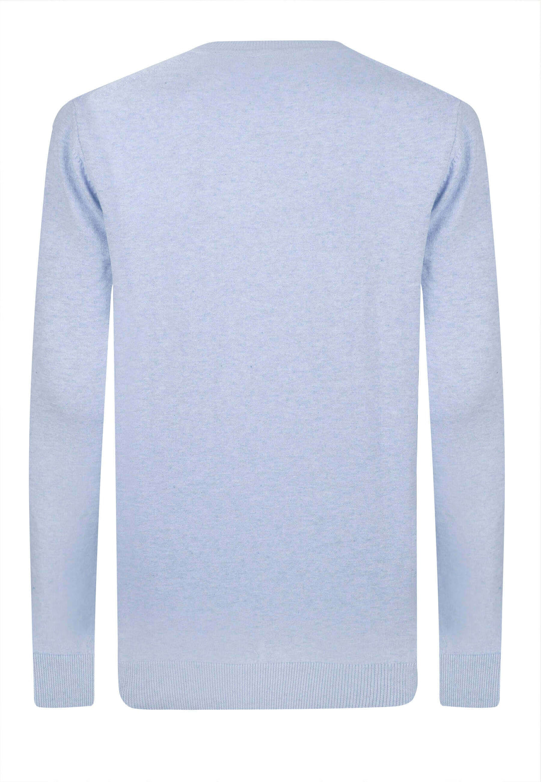 V-Neck Long Sleeve Pullover - Blue
