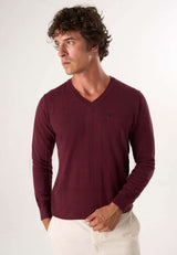 V-kaelusega pikkade varrukatega pullover – bordoo