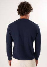Langarmpullover mit Rundhals - Dunkelblau