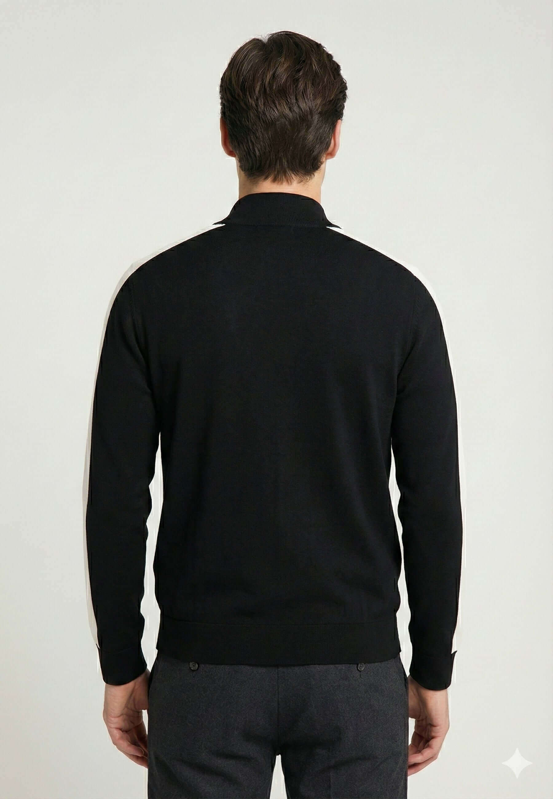 Full-Zipper High Collar Sweatshirt