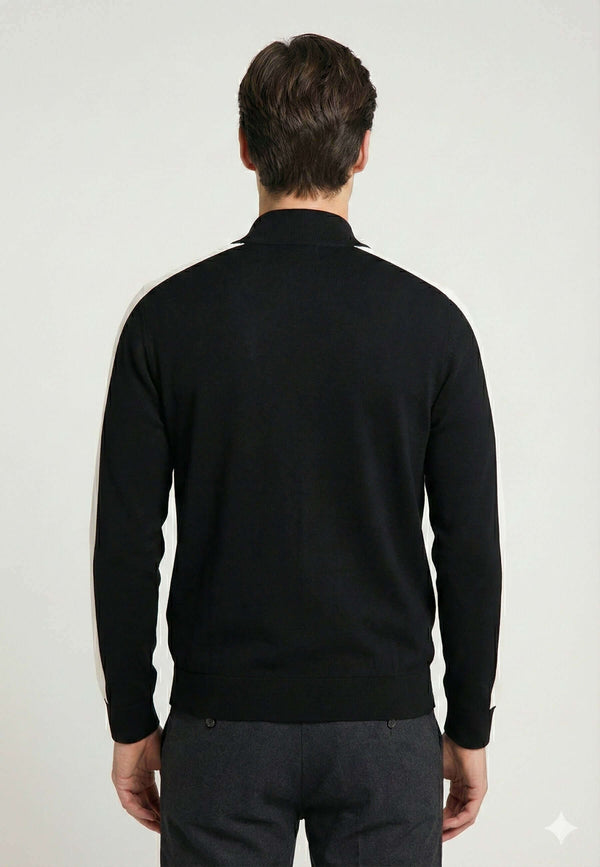 Full-Zipper High Collar Sweatshirt