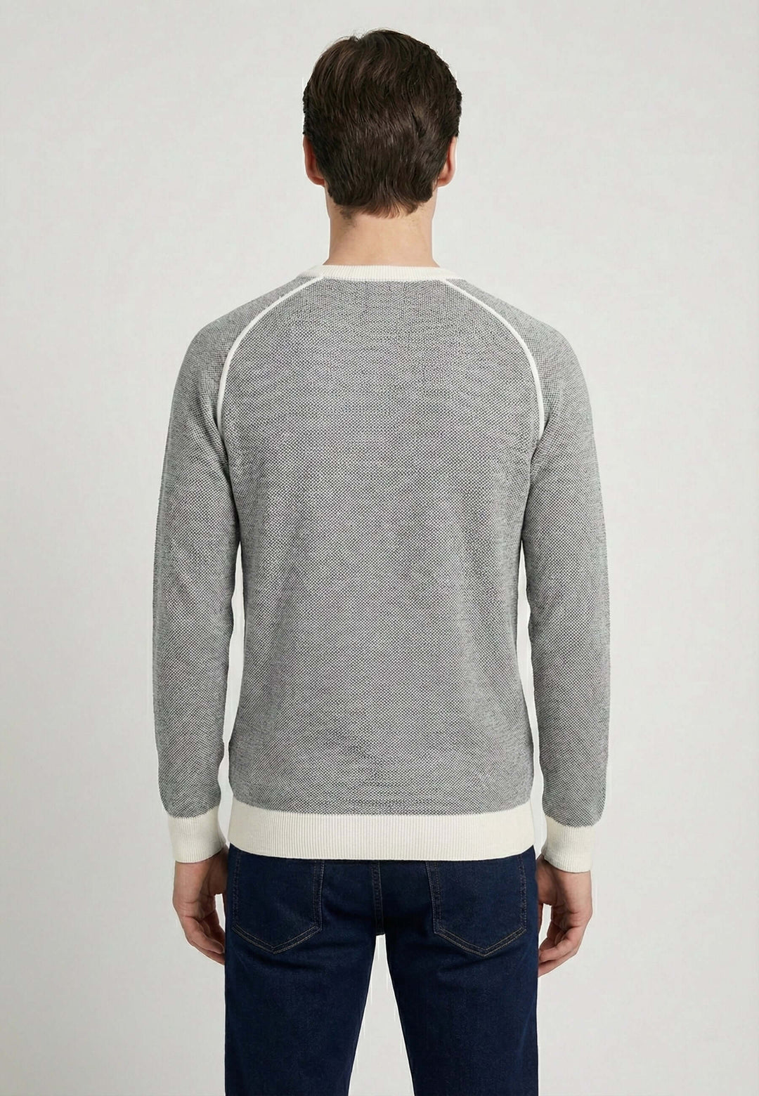 Knitted Crew Neck Long Sleeve Pullover