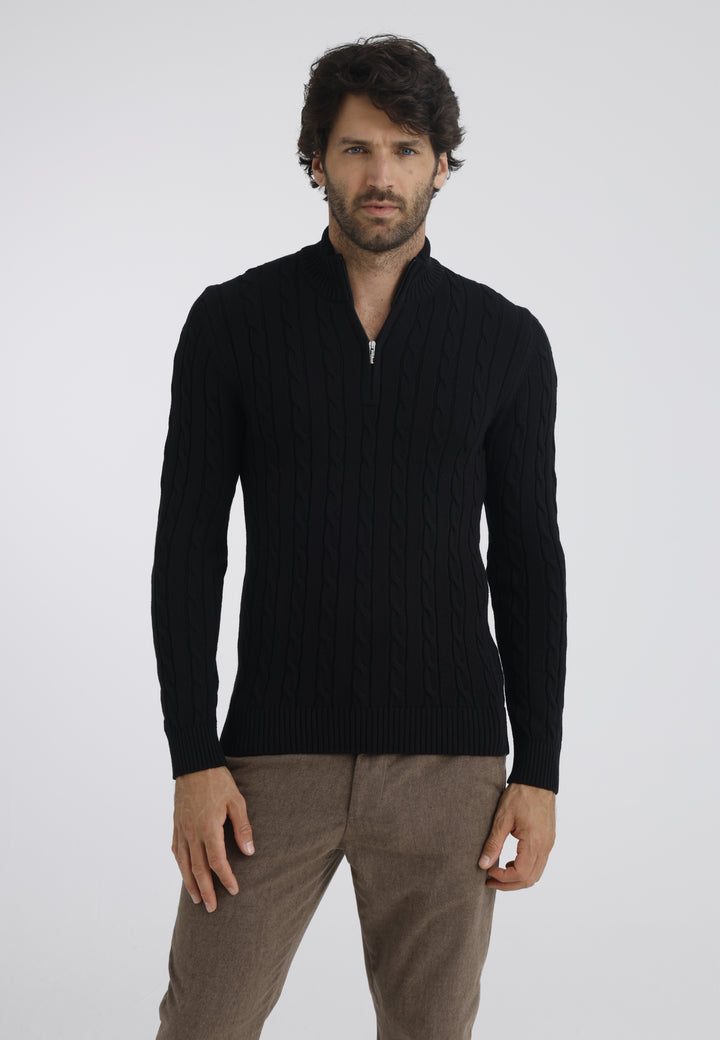 Men’s Cable Knit Half-Zip Pullover