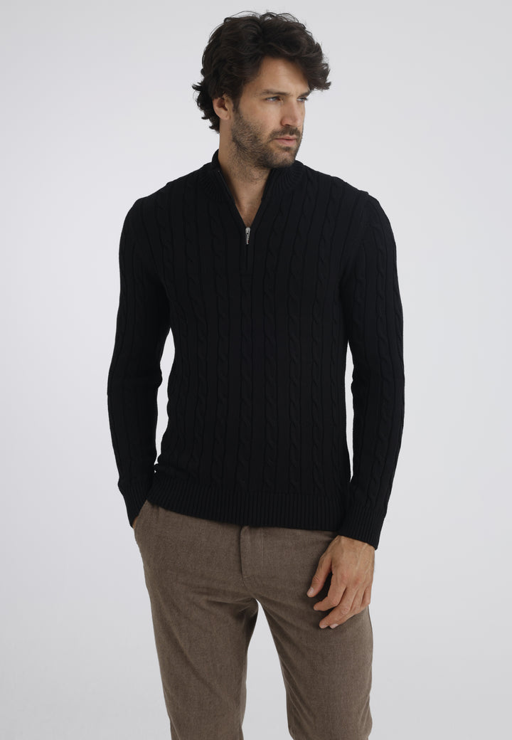 Men’s Cable Knit Half-Zip Pullover