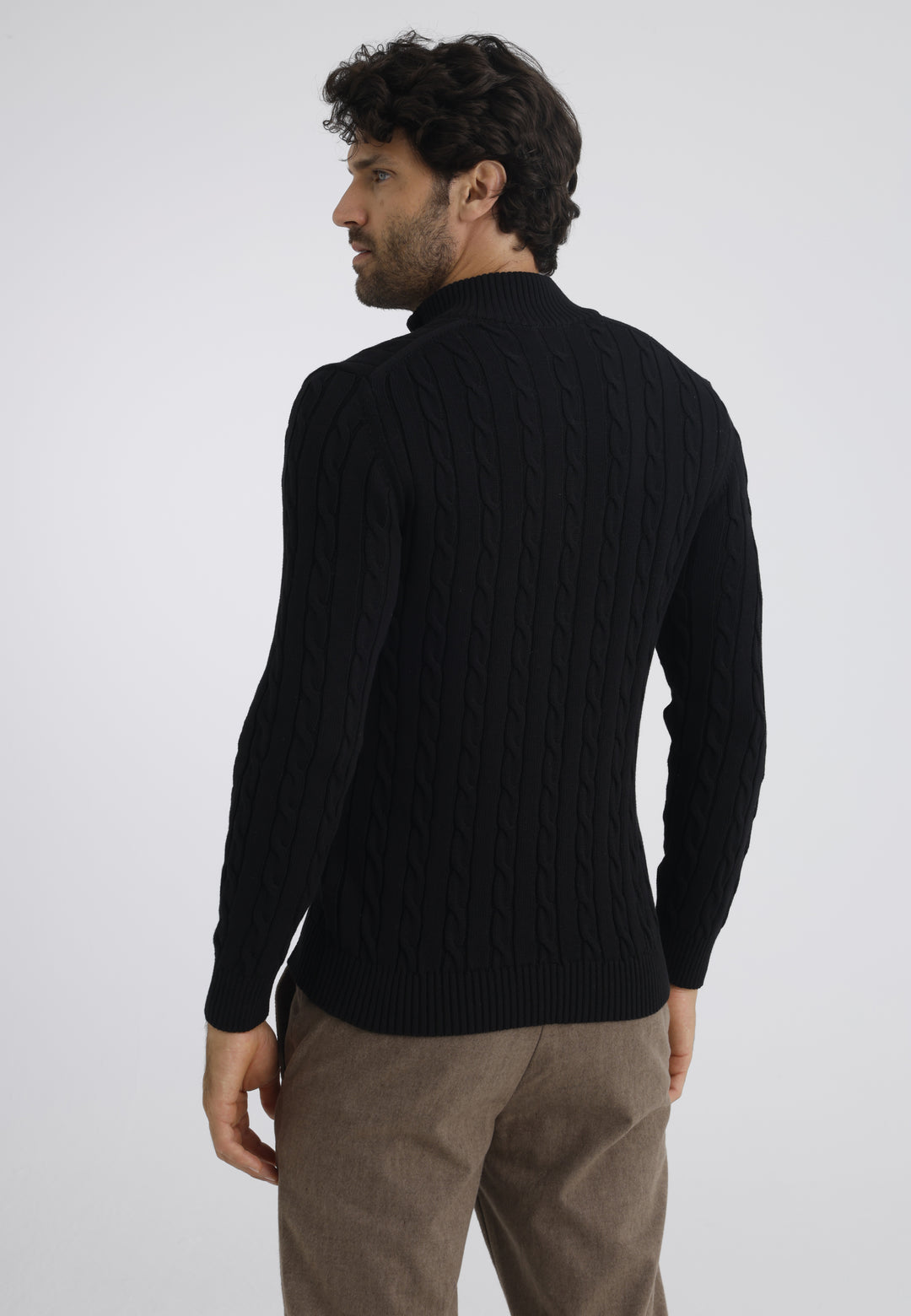 Men’s Cable Knit Half-Zip Pullover