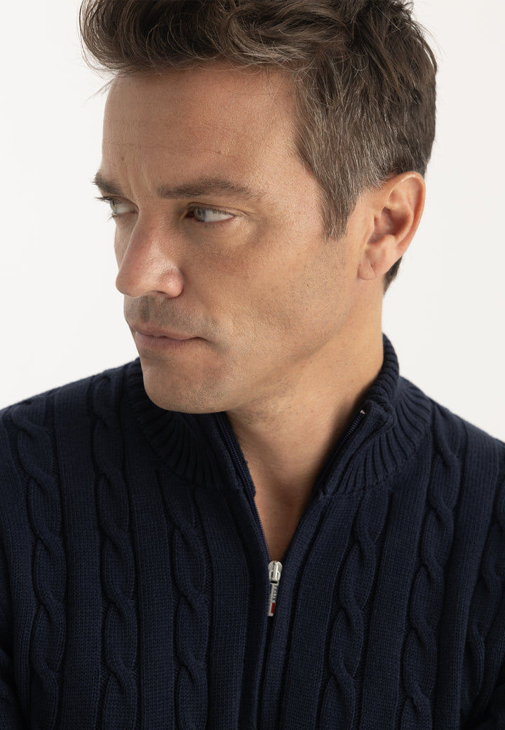 Men’s Cable Knit Half-Zip Pullover
