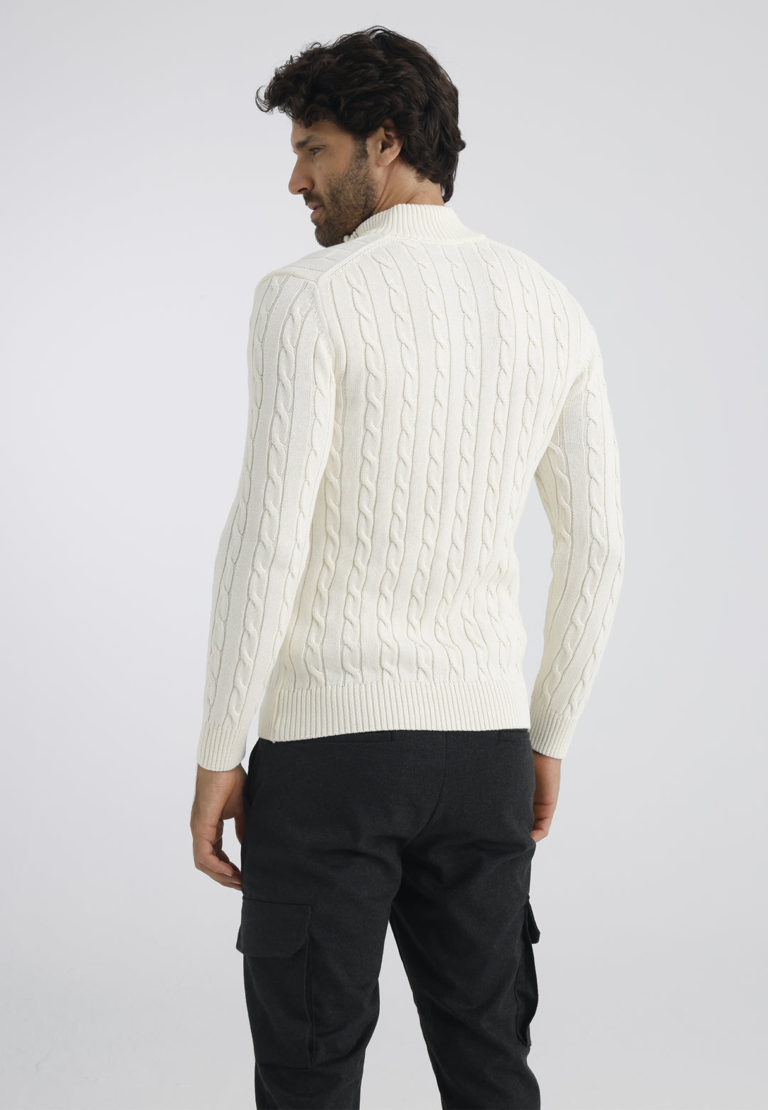 Men’s Cable Knit Half-Zip Pullover