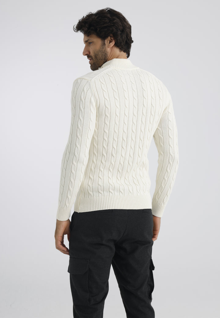 Men’s Cable Knit Half-Zip Pullover