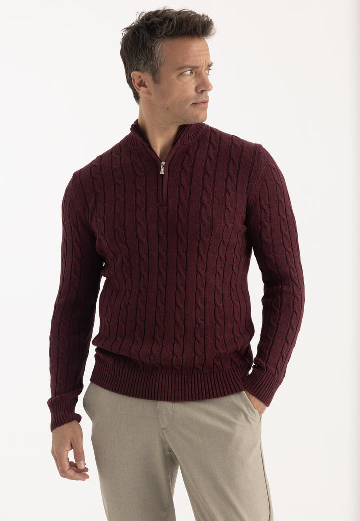 Men’s Cable Knit Half-Zip Pullover
